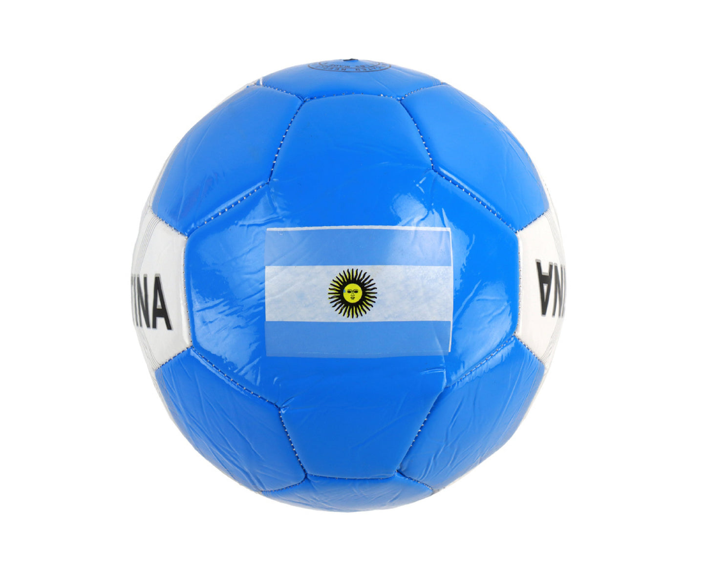 Minge de fotbal Argentina, 24 cm, alb / albastru, marimea 5, Lean 13180