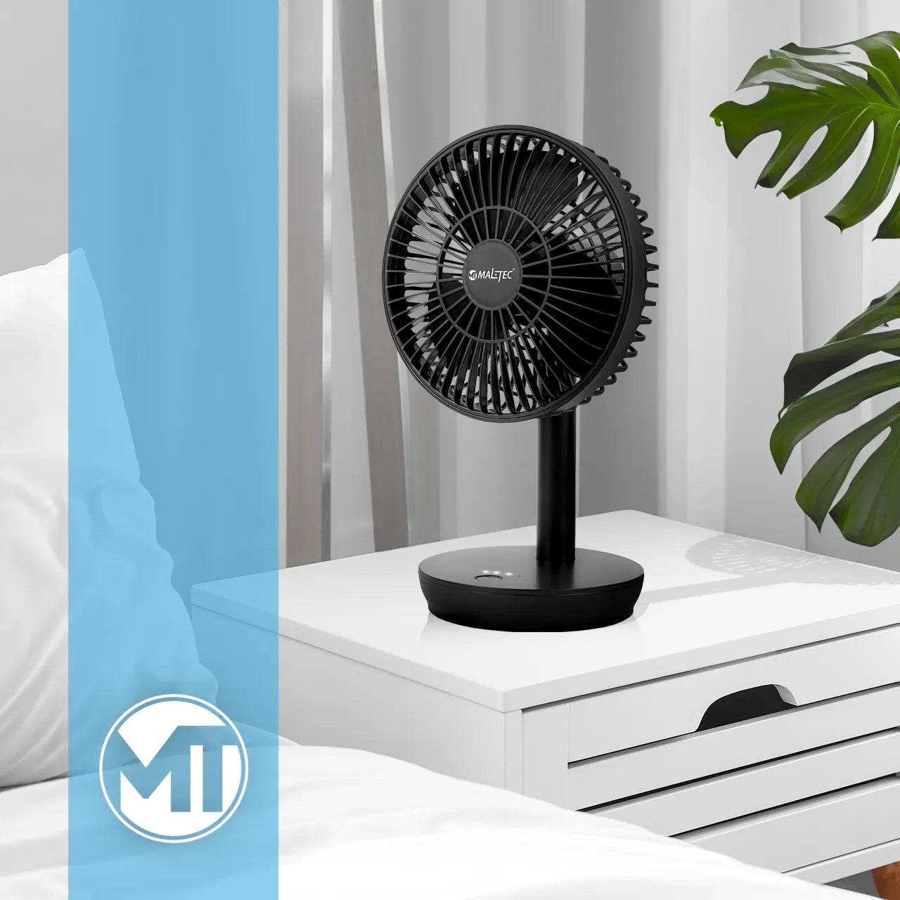 Ventilator de birou cu incarcare USB, 5 W, MalTec 111390