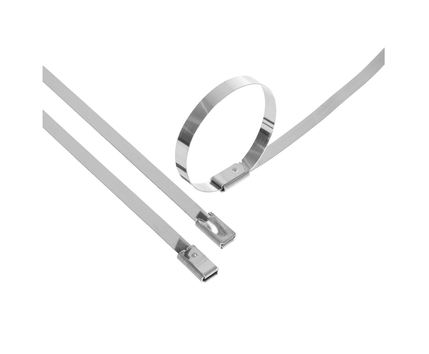 Set cleme din inox, 4,6x400mm, 100 bucati, Geko G17255