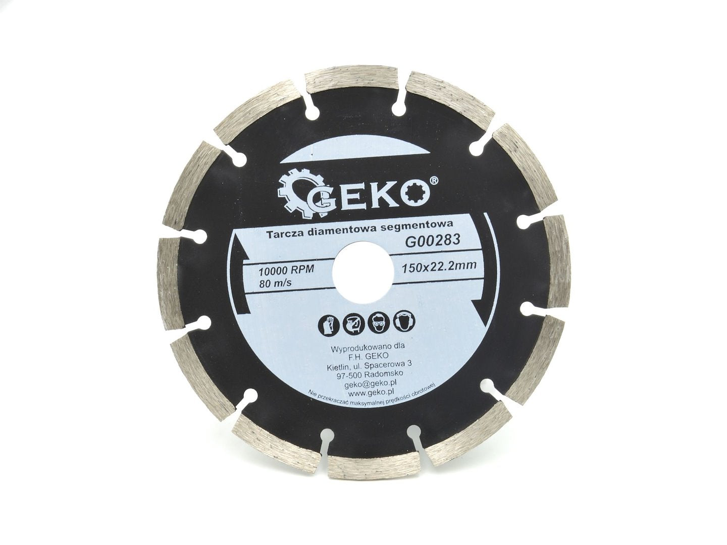 Disc diamantat segmentat, 150mmx22.2mm, Geko G00283