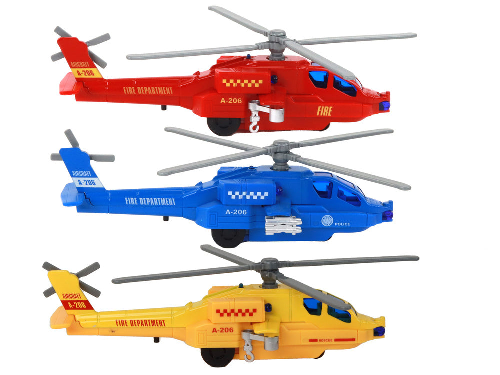 Elicopter cu efecte sonore si luminoase, 19 x 7 x 7 cm, Lean 16531