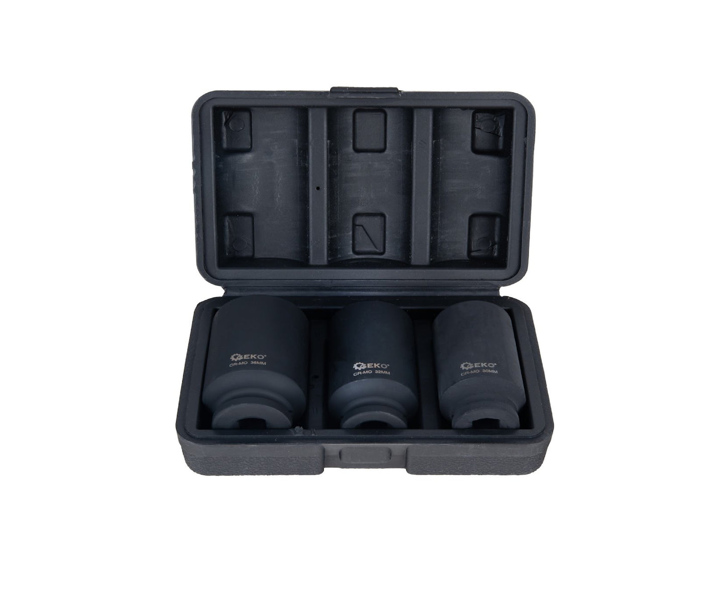 Set chei tubulare de impact in 12 puncte, 1/2" 30-36mm, Cr-Mo, 3 bucati, Geko G10506