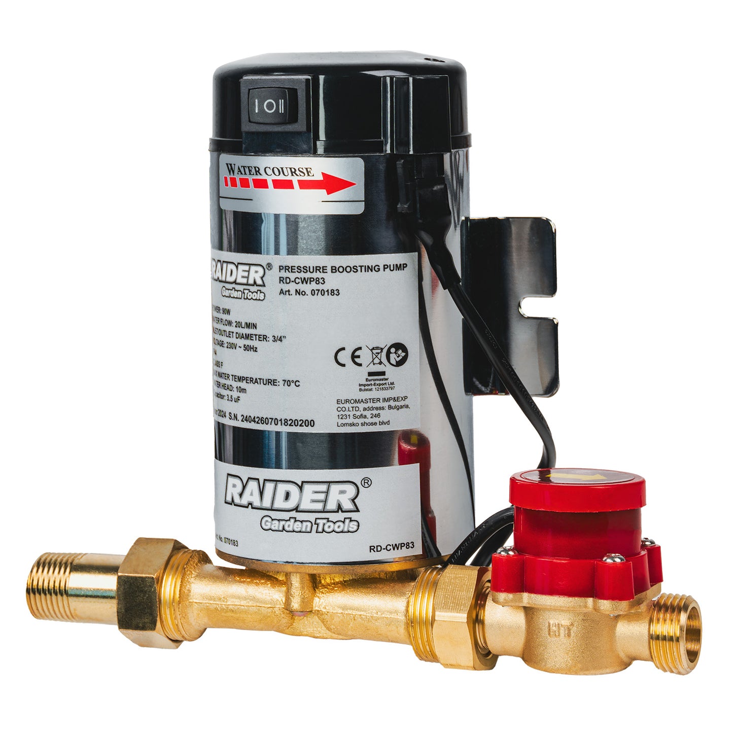 Pompa ridicare presiune RD-CWP83, 90 W, 3 / 4", 20 l / min, 10 m, inox, Raider 070183