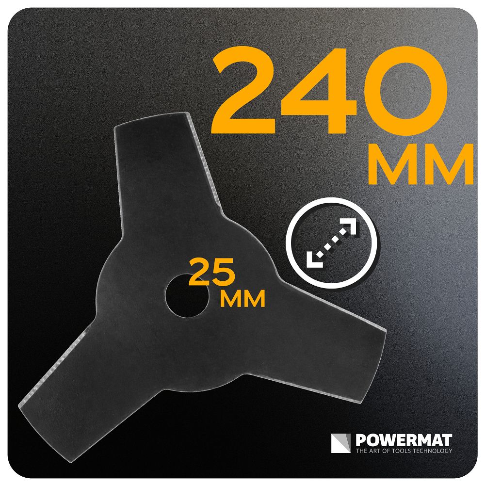 Lama pentru motocoasa PM-TTDK-3ZM, 25 mm, Powermat PM1653