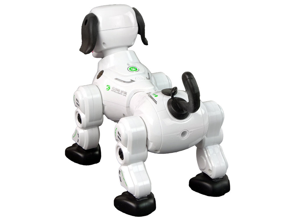 Caine robot interactiv cu telecomanda, alb, Lean 15159