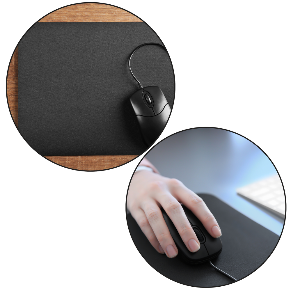 Mousepad antiderapant, 30 x 25 cm, negru, Lean 20756