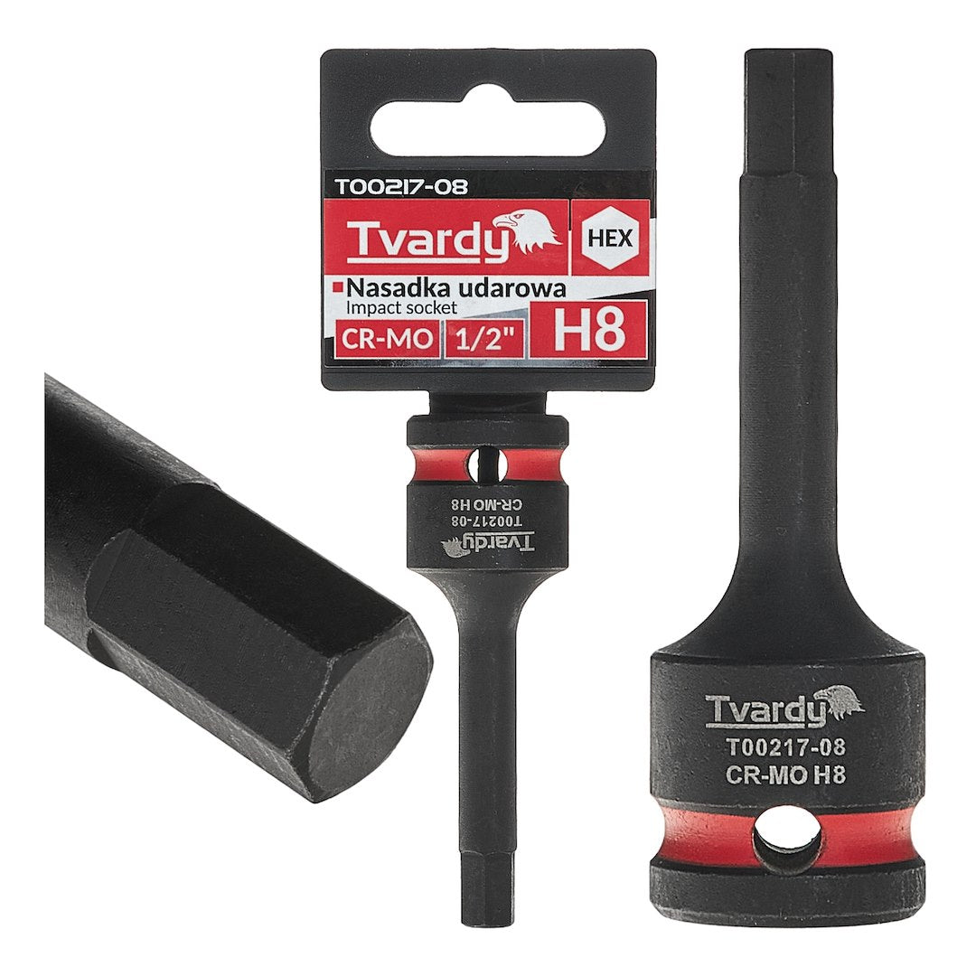 Cheie tubulara de impact HEX 1 / 2", H8, Cr-Mo, Tvardy T00217-08