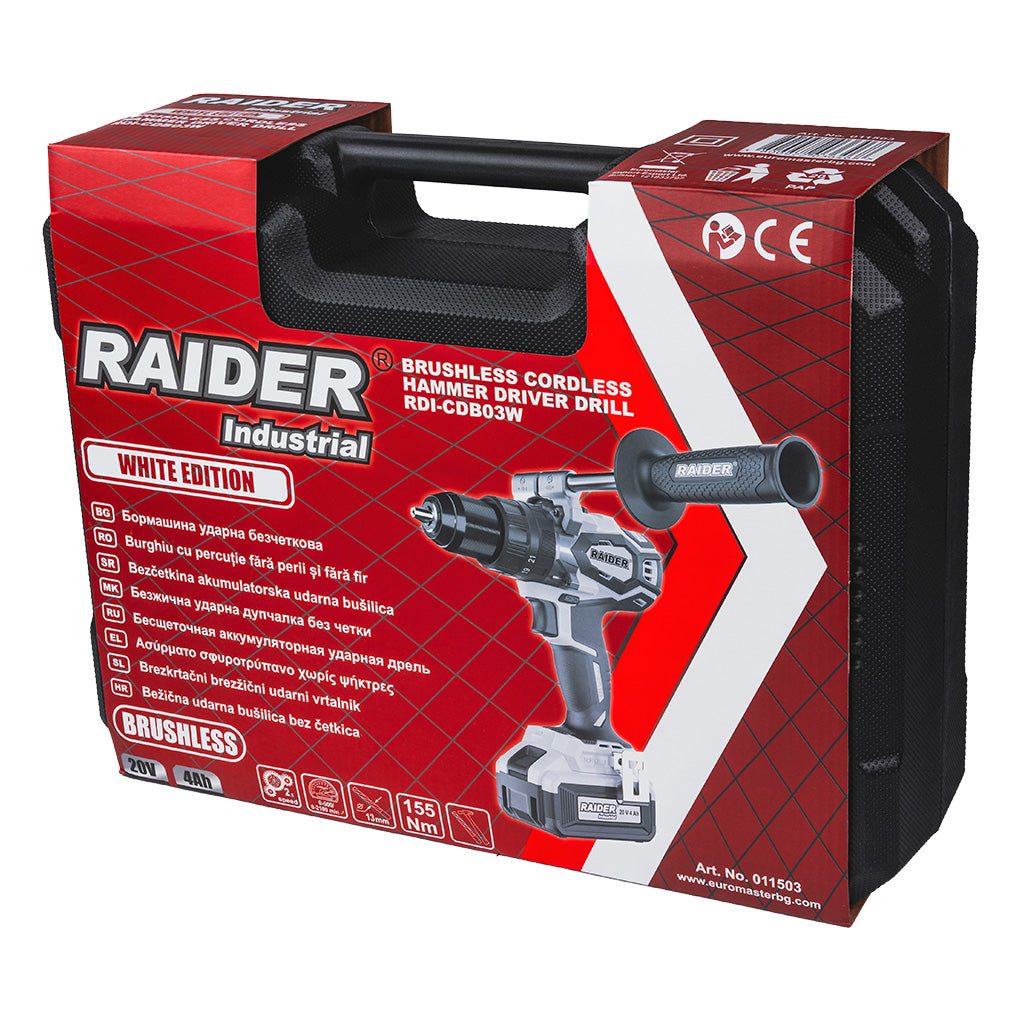Masina de gaurit cu percutie RDI-CDB03W, 20 V, Raider 011503