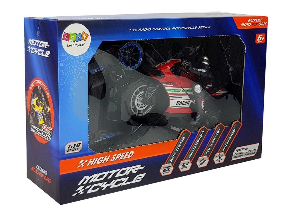 Motocicleta rosie sport cu telecomanda, Lean 9071