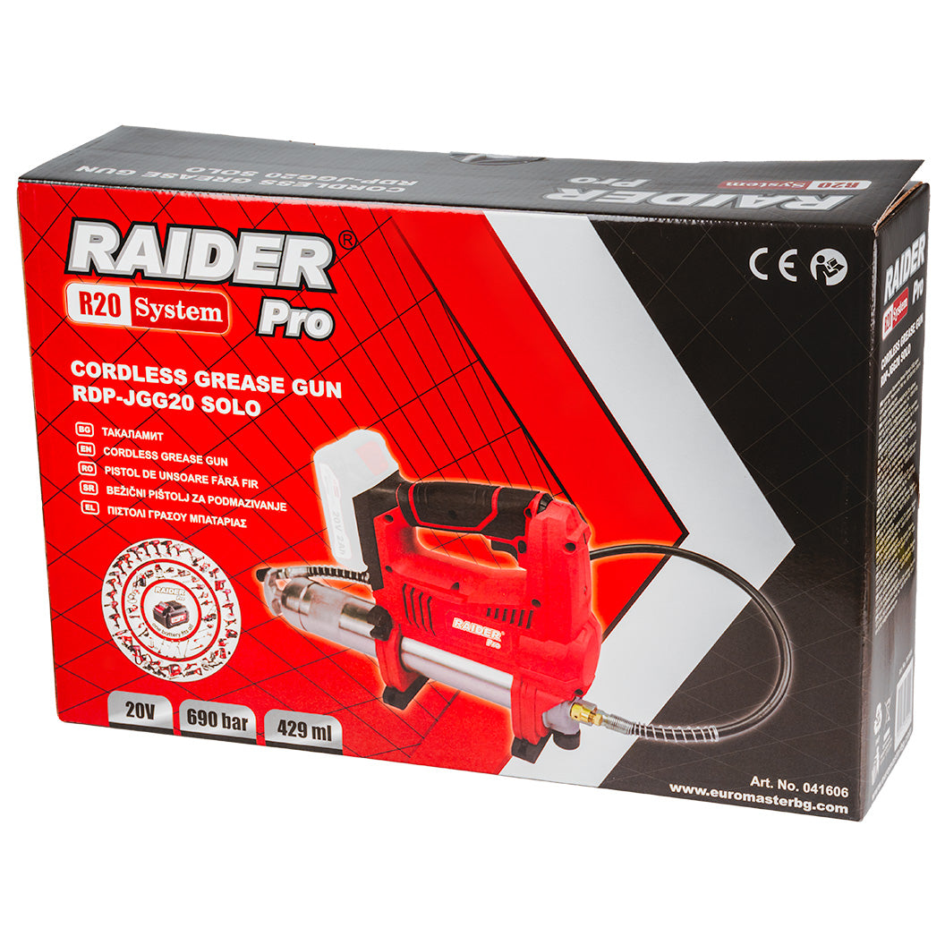 Pistol pentru gresat RDP-JGG20 Solo (fara acumulator si incarcator), 429 ml, 690 bar, Raider 041606