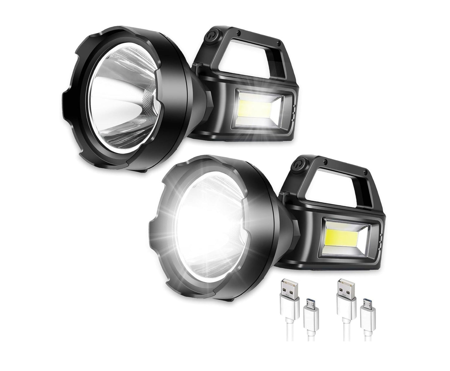 Lanterna de lucru LED COB, 4 moduri, cablu USB, negru, Lean 27715