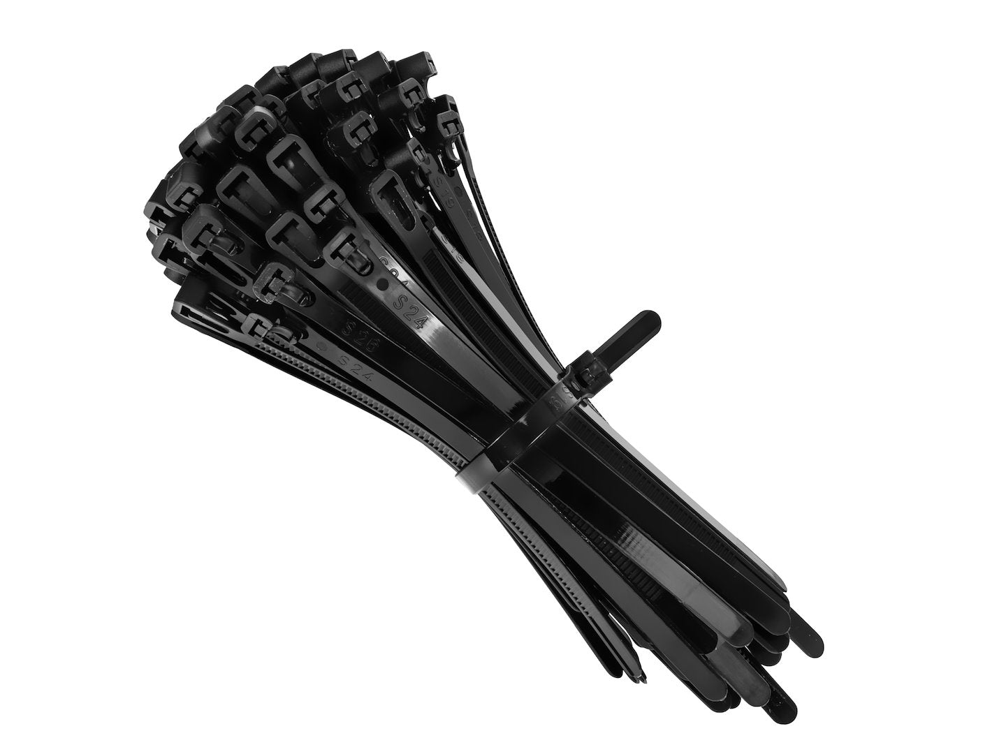 Set legaturi nylon reutilizabile, negru, 7,5x150mm, 100 bucati, Geko G17241