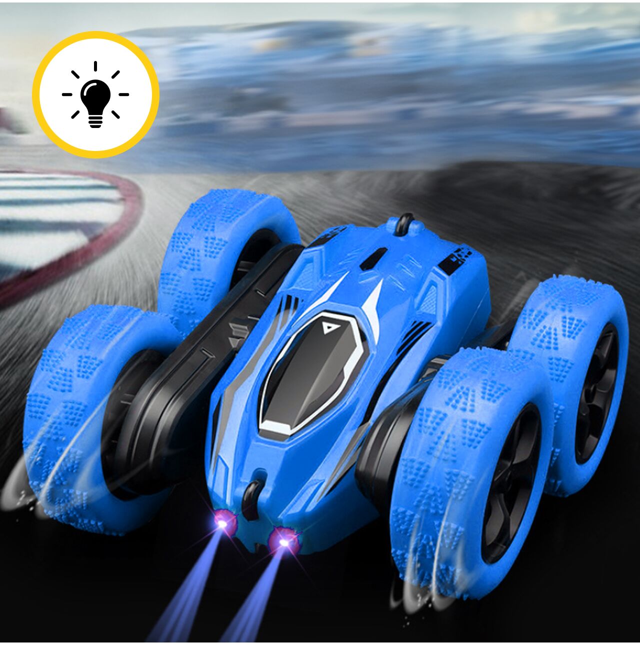 Masinuta Twister 360 LED cu telecomanda, MalPlay 111676