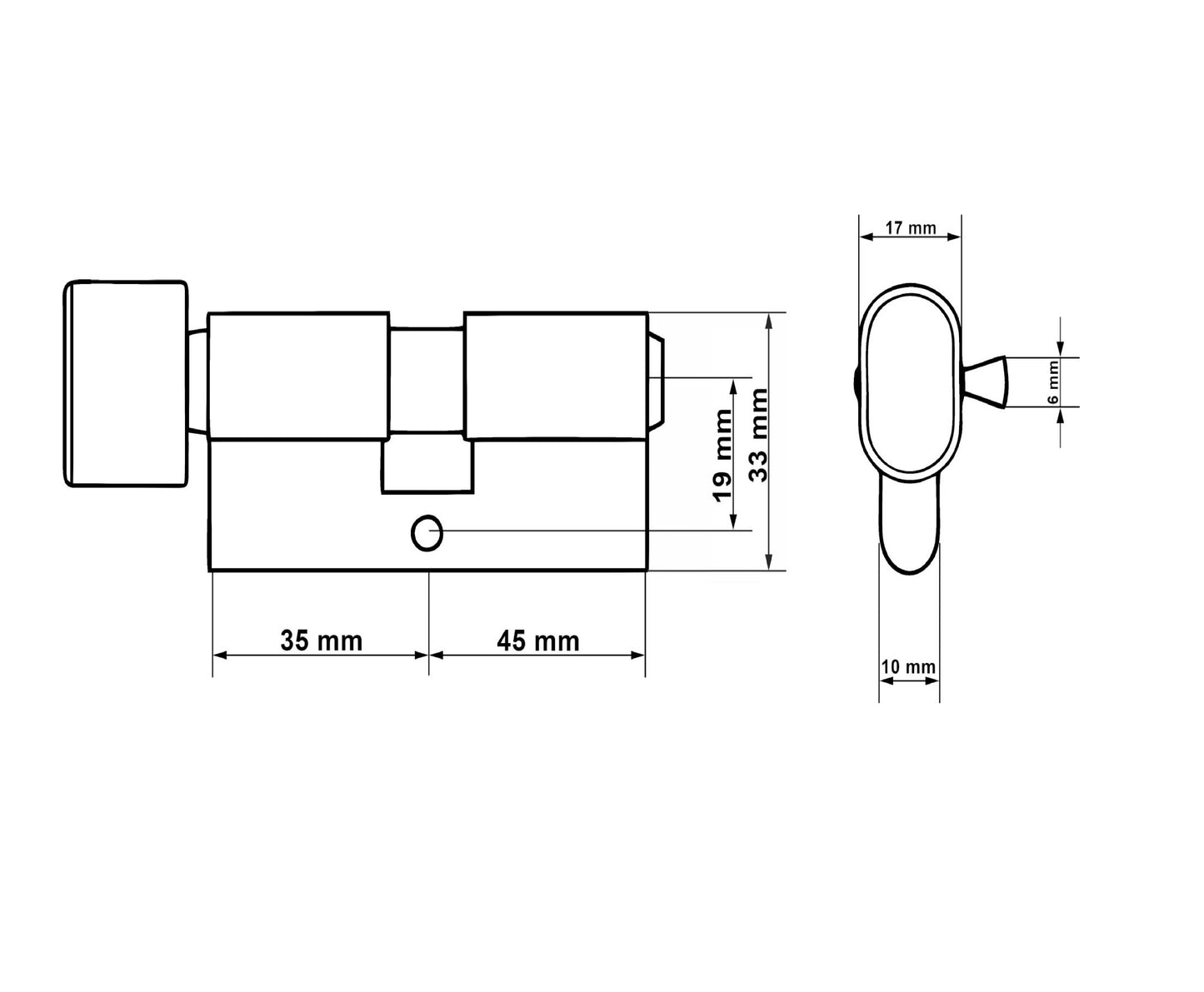 Butuc aluminiu Brass, 35g/45, Tvardy T01349