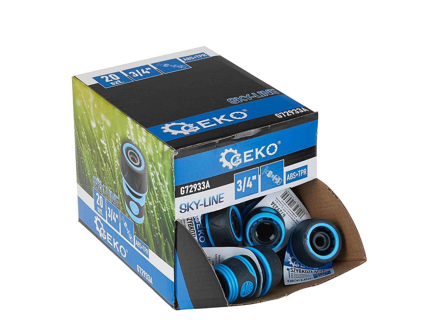 Set conectori pentru furtun Sky-Line 3 / 4", 20 bucati, Geko G72933A