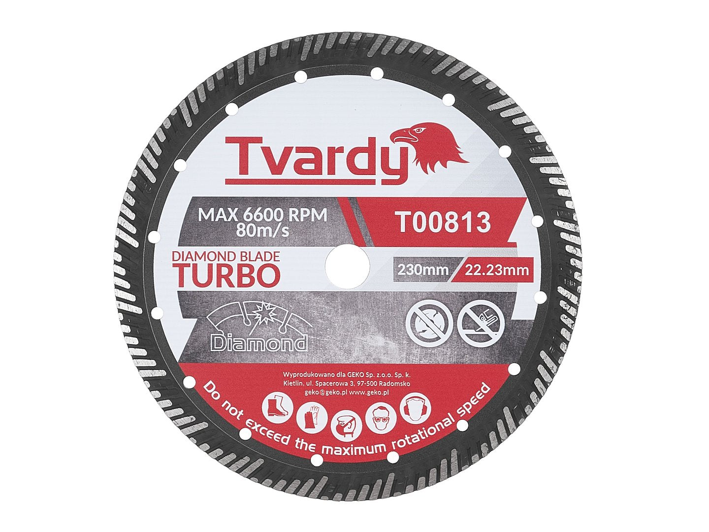 Disc diamantat Turbo, 230 x 15 x 22.23 mm Profi, Tvardy T00813