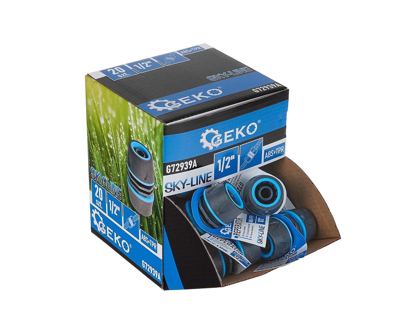 Set conectori reparare furtun Sky-Line 1 / 2", 20 bucati, Geko G72939A