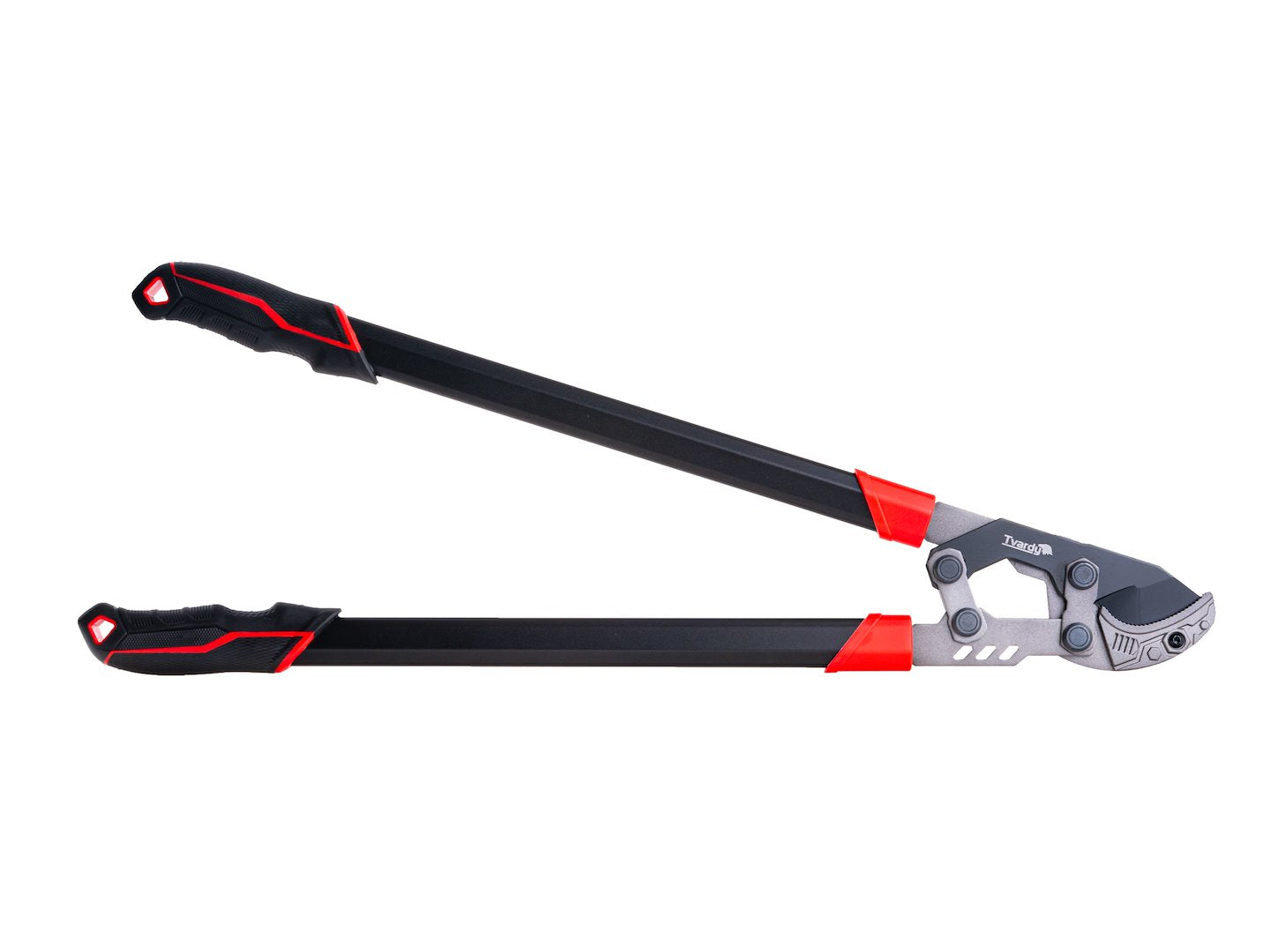 Foarfeca de gradina cu lama tip nicovala cu angrenaj, 790 mm, 65 Mn, PTFE, Tvardy T07418