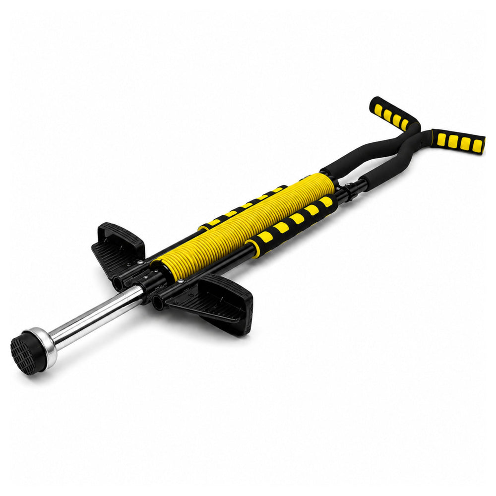 Pogo stick pentru copii, capacitate maxima 70 kg, galben, Lean 30995