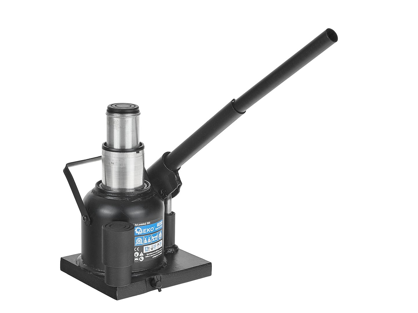 Cric hidraulic in 2 trepte cu profil redus, 12 T, Geko G02282
