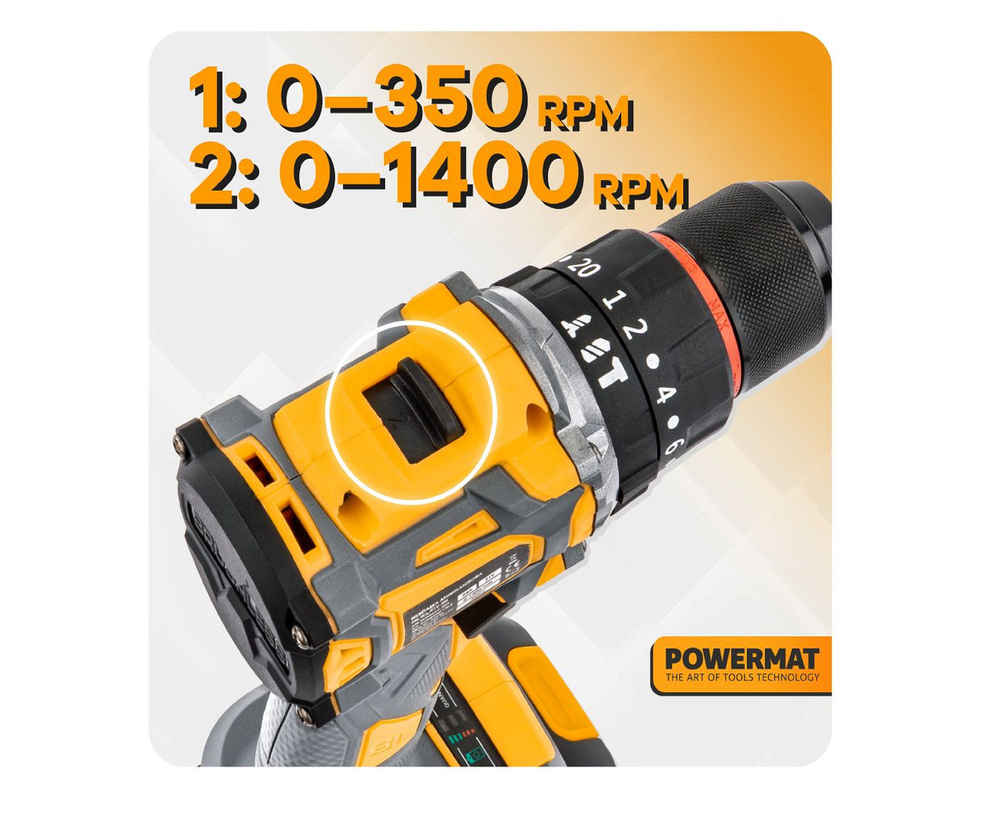 Masina de insurubat electrica cu acumulator PM-WA-21V-2M, 2 x 21 V, Powermat PM1411