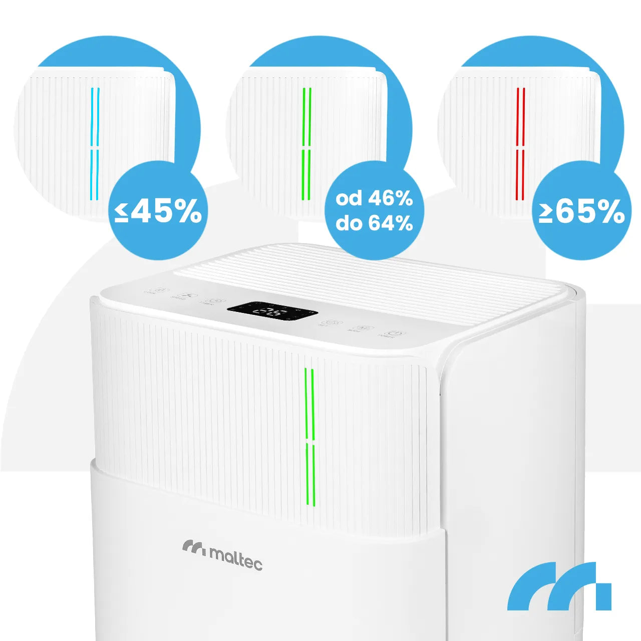 Dezumidificator cu temporizator si Wi-Fi DH-12300, capacitate rezervor 2 l, 200 W, MalTec 113398