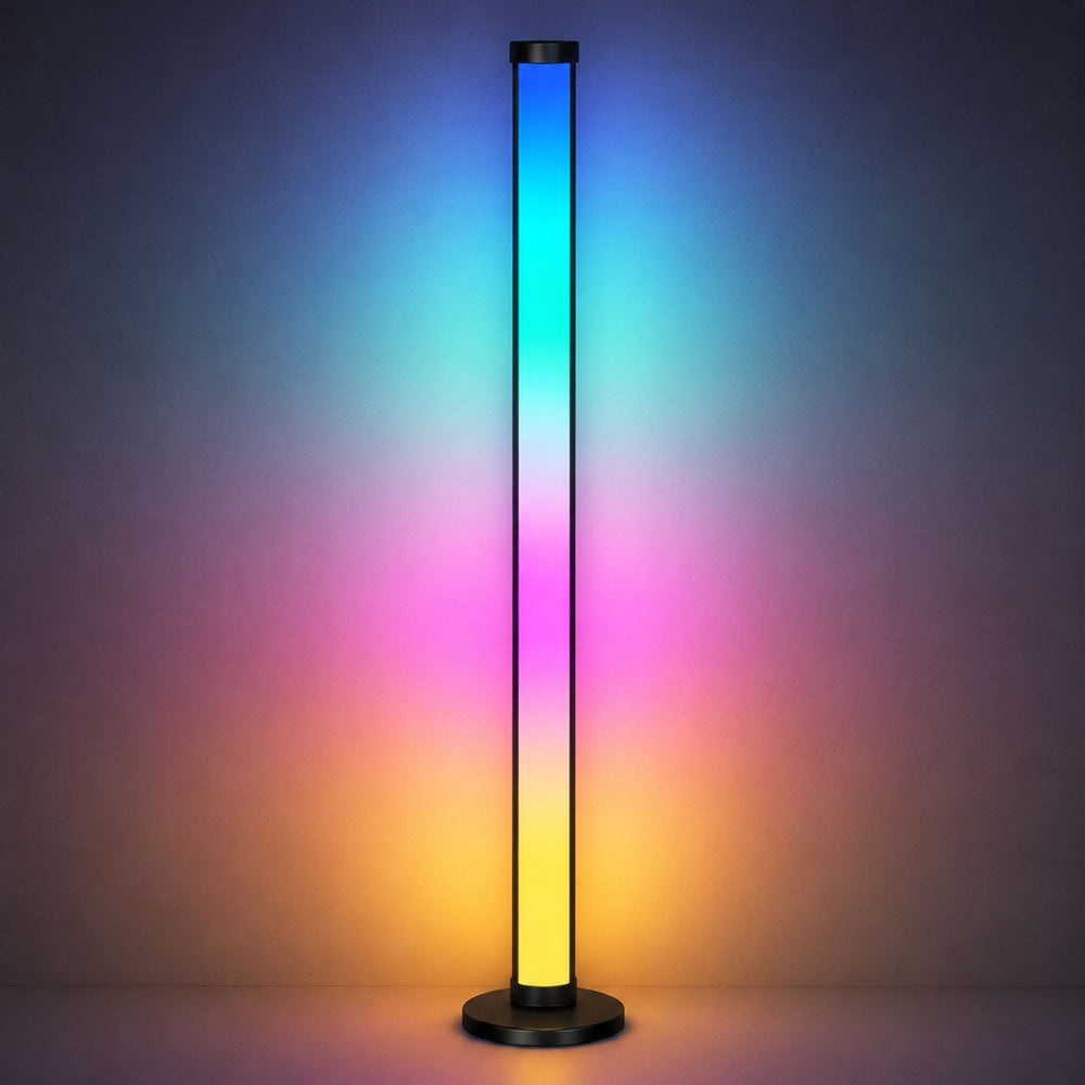Veioze inteligente cu lumini LED RGB colorate, telecomanda cu aplicatie, 125 cm, 2 bucati, Lean 31094