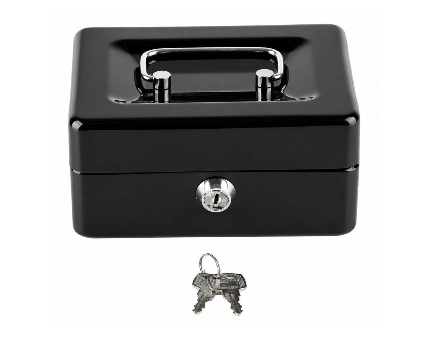 Mini cutie metalica de valori, 13x10 cm, negru, Lean 30698