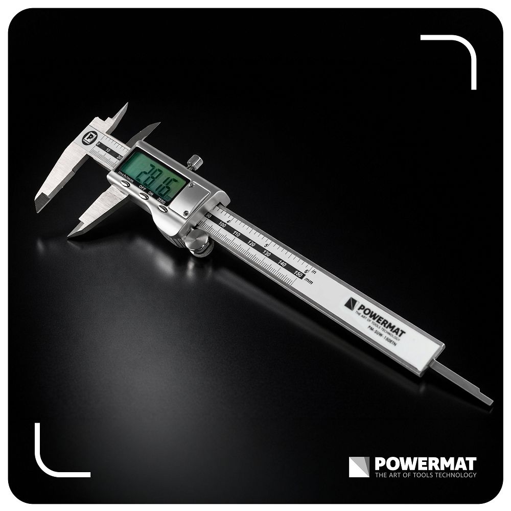 Subler electronic cu afisaj LCD PM-SUW-150ETN, 0-150 mm, Powermat PM1474