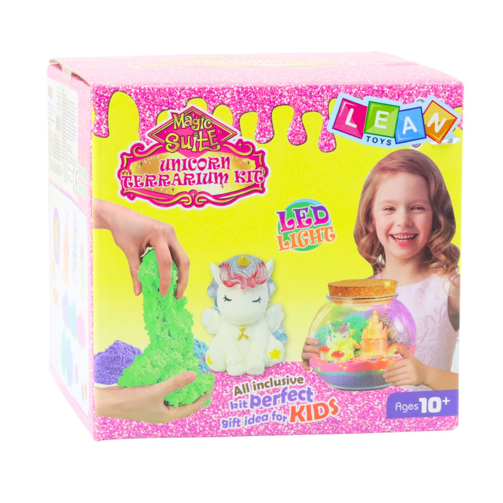 Kit creativ pentru terariu cu lampa LED, unicorn si telecomanda, Lean 27393