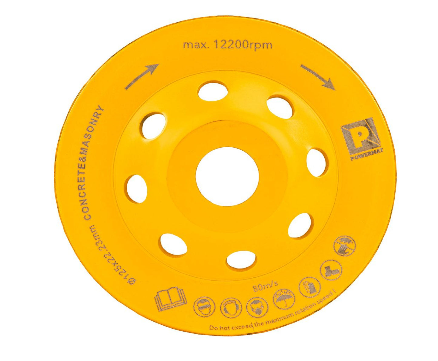 Disc pentru slefuit PM-DTG-1252T, 125 mm, Powermat PM1418