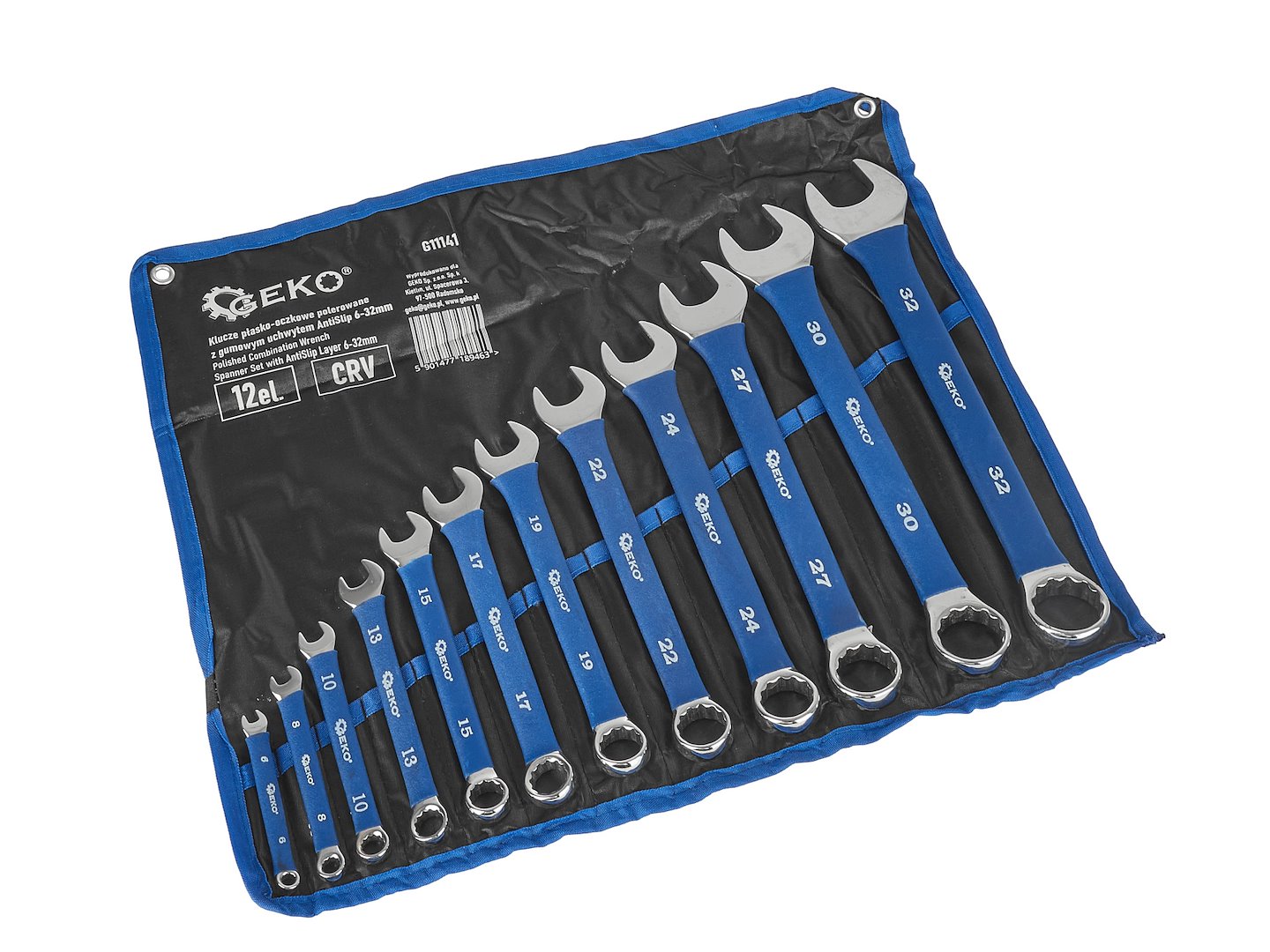 Set chei combinate cu maner antialunecare, 6-32 mm, 12 bucati, Geko G11141