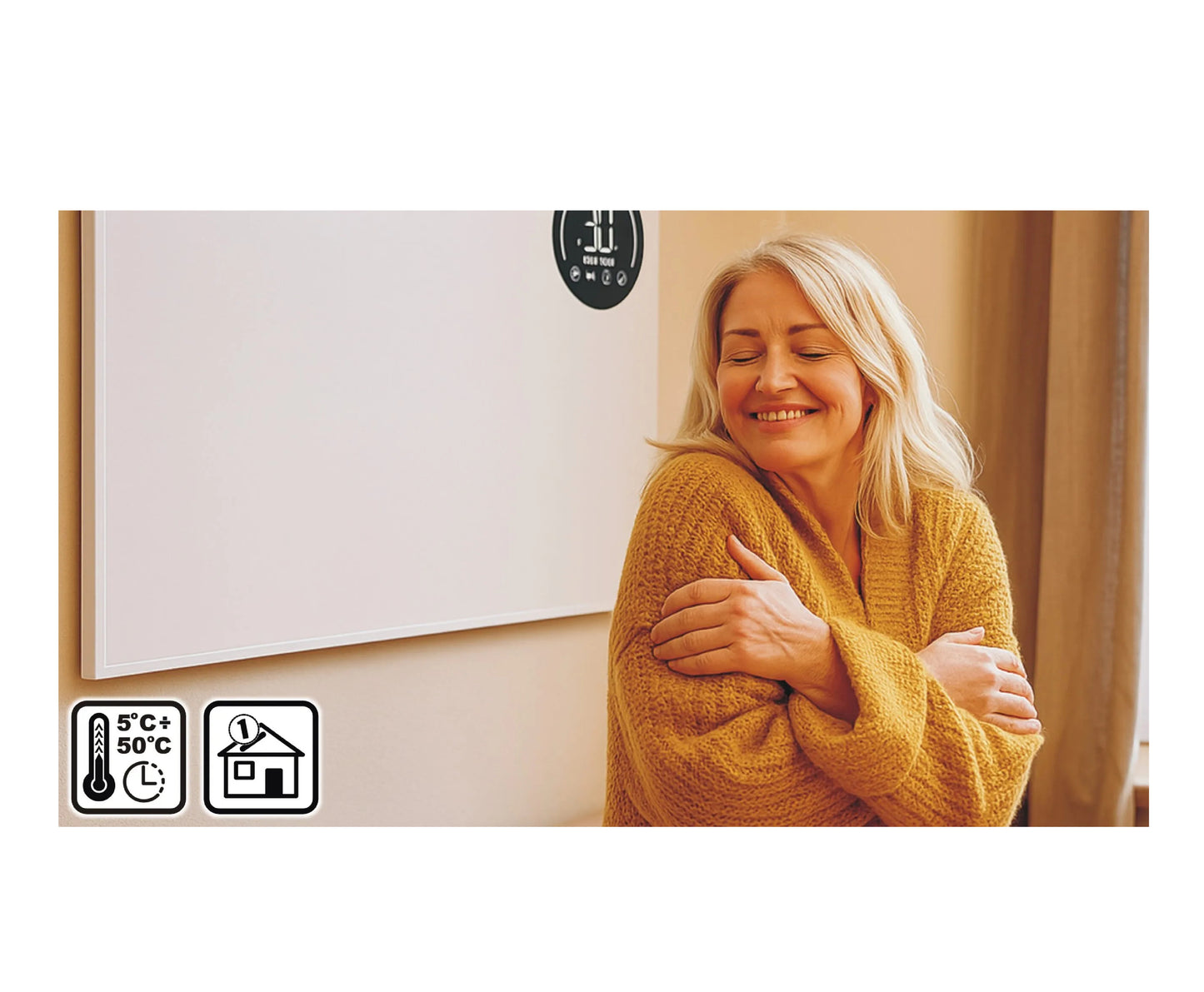 Panou de incalzire Wertberg IR 8.80 2 in 1, 800 W, Harder HD1015