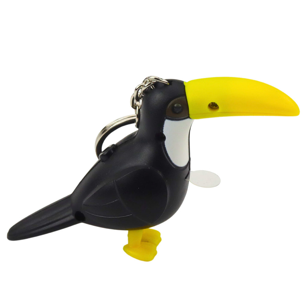 Breloc tucan LED cu efecte sonore, 9,5x6x3,5cm, Lean 22102
