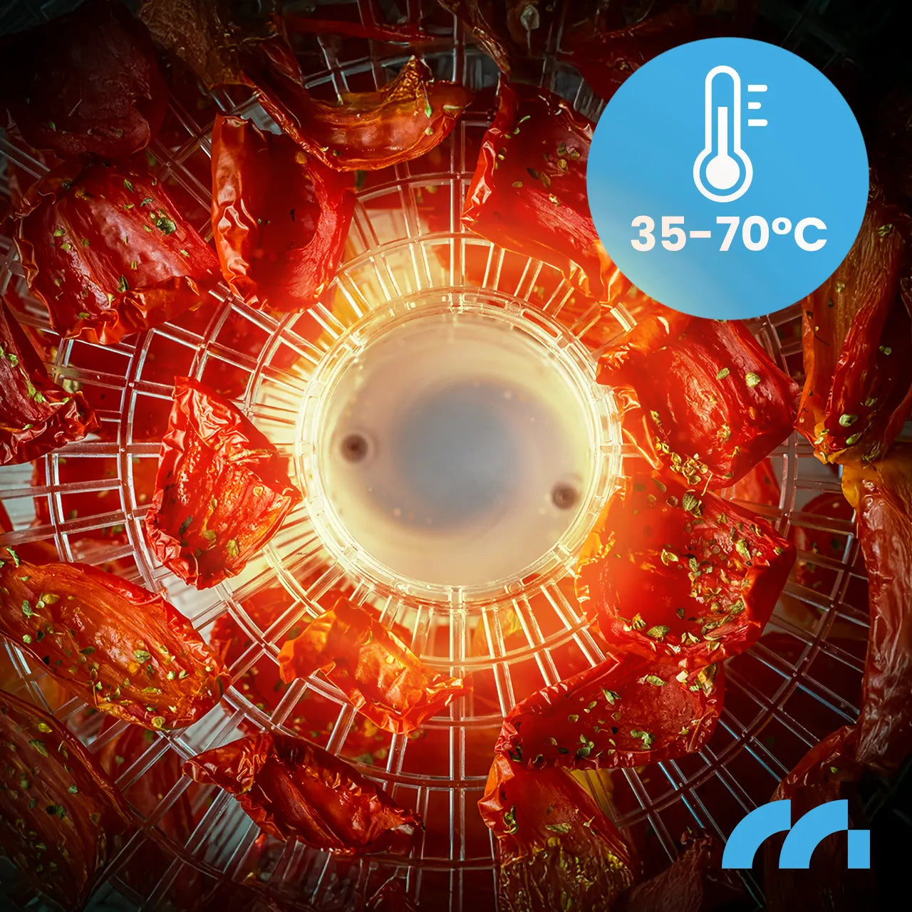 Deshidrator pentru fructe si legume, 5 nivele, 500 W, MalTec 113379