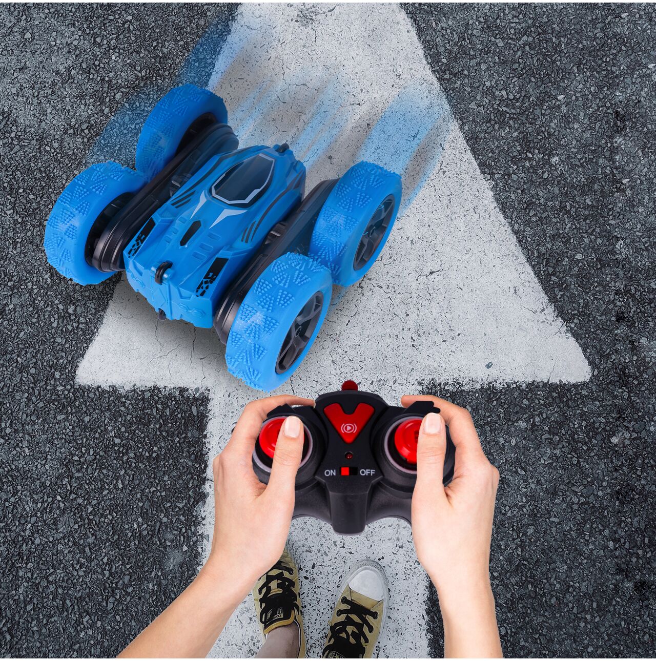 Masinuta Twister 360 LED cu telecomanda, MalPlay 111676