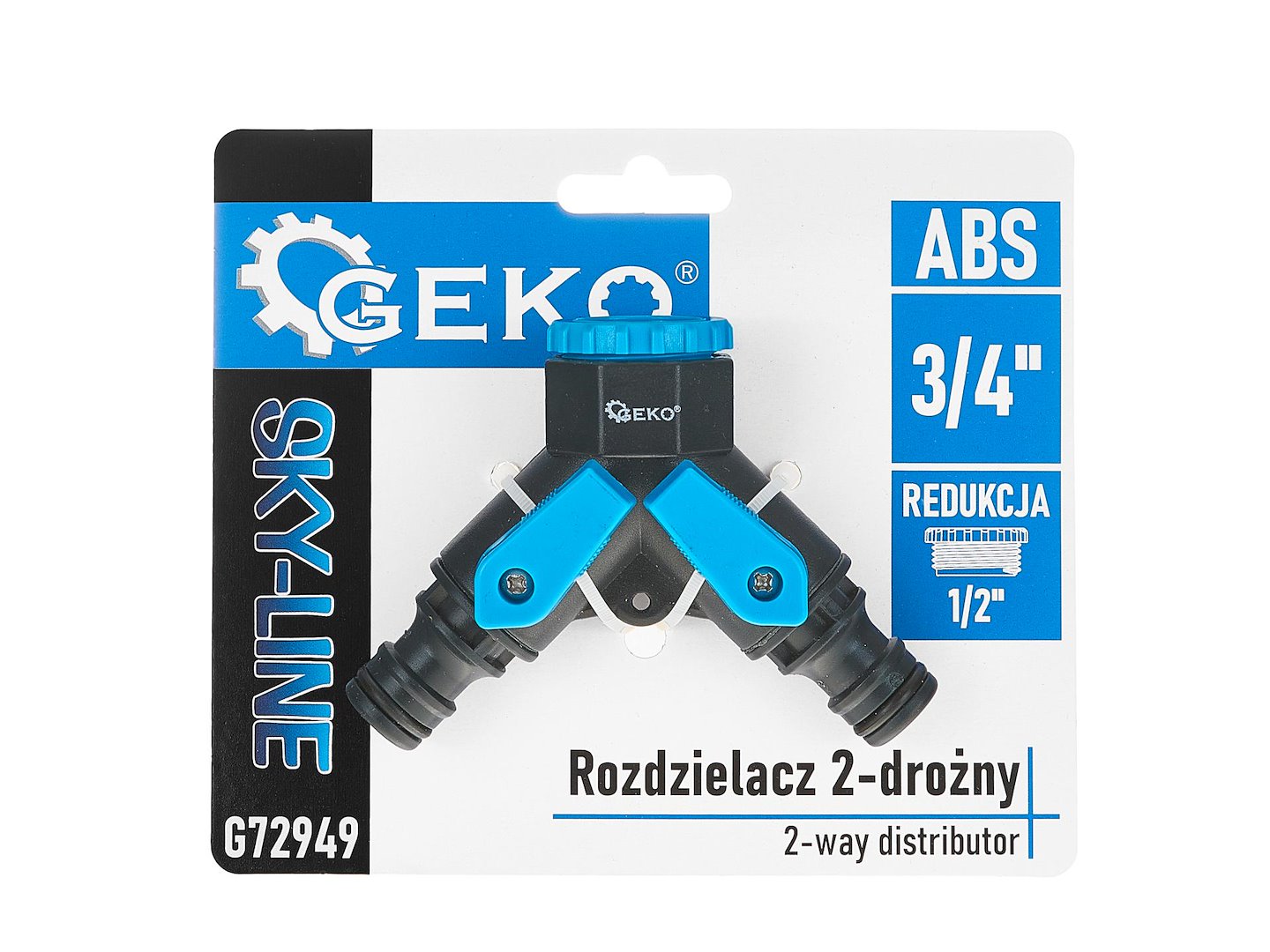 Conector cu 2 cai 3 / 4" reductie la 1 / 2", Geko G72949