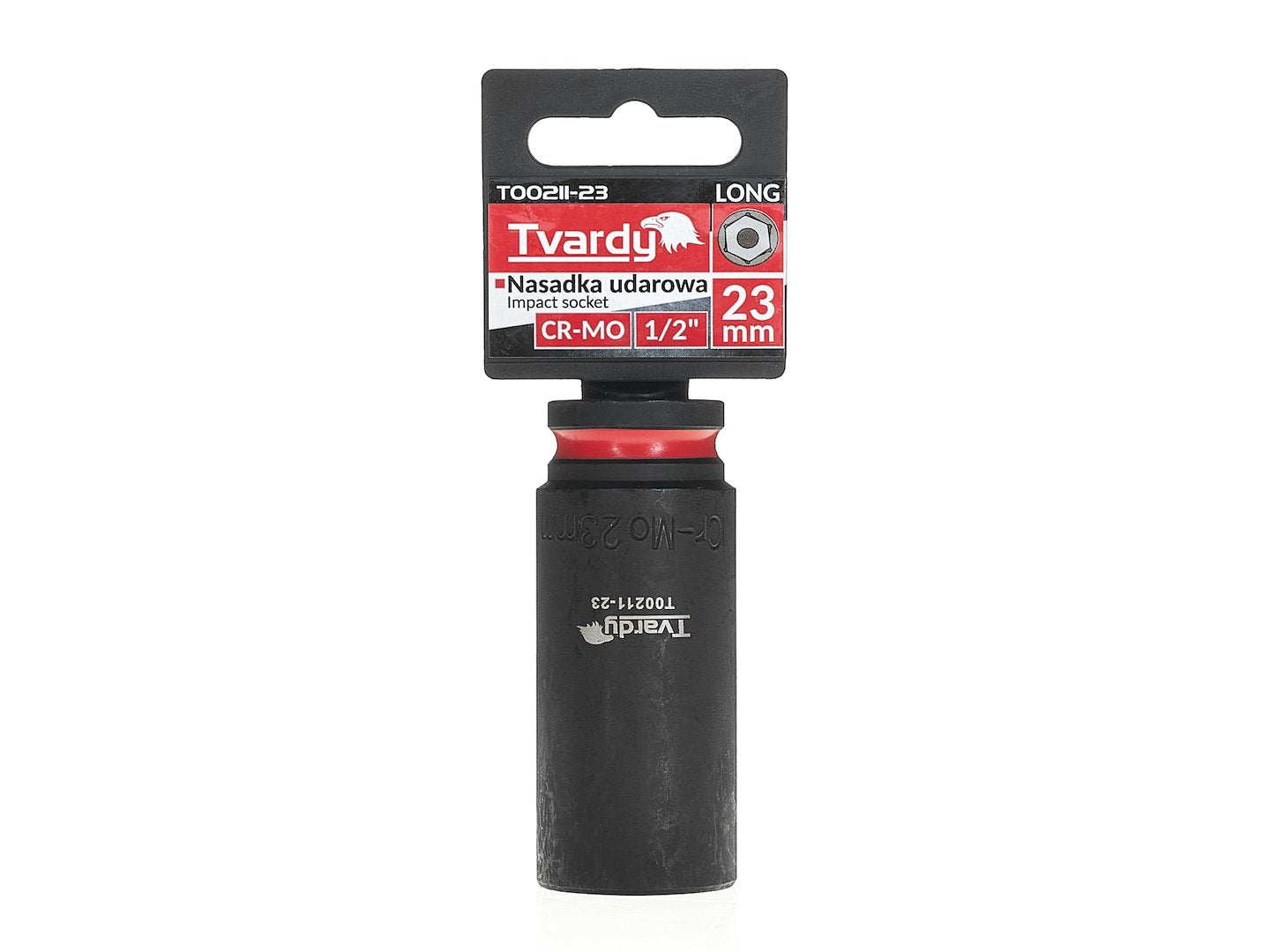Tubulara lunga de impact in 6 puncte 1 / 2", 23 mm, Cr-Mo, Tvardy T00211-23