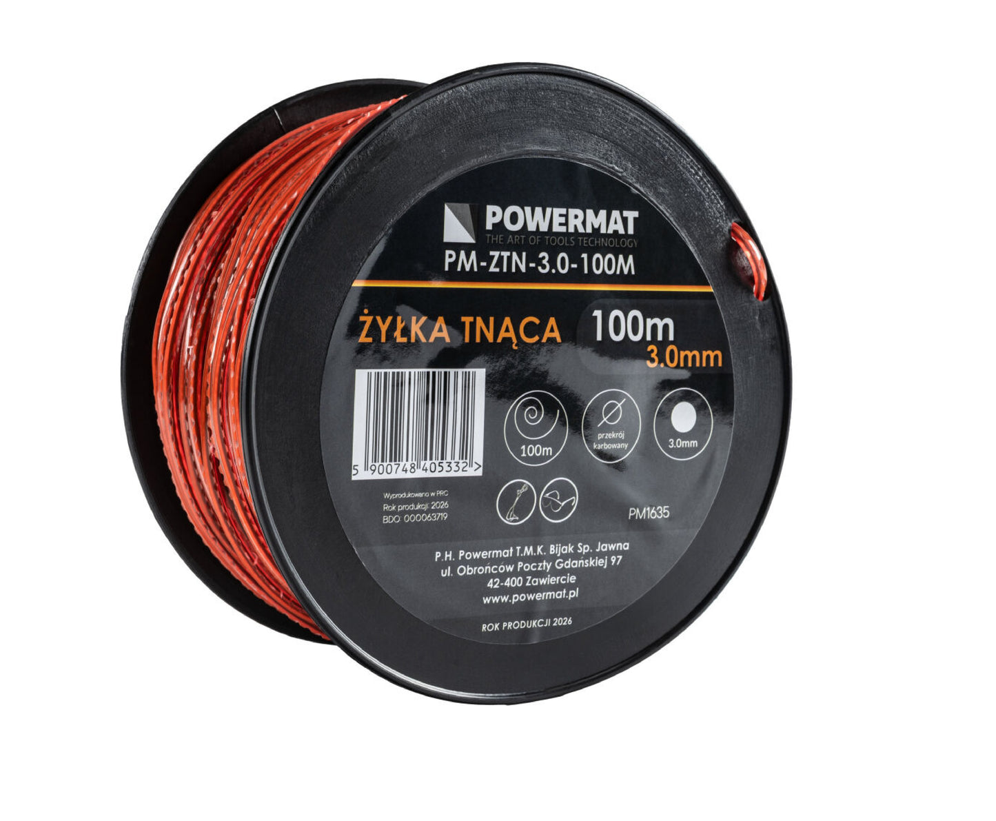 Fir patrat pentru motocoasa PM-ZTN-3.0-100M, 100 m, Powermat PM1635