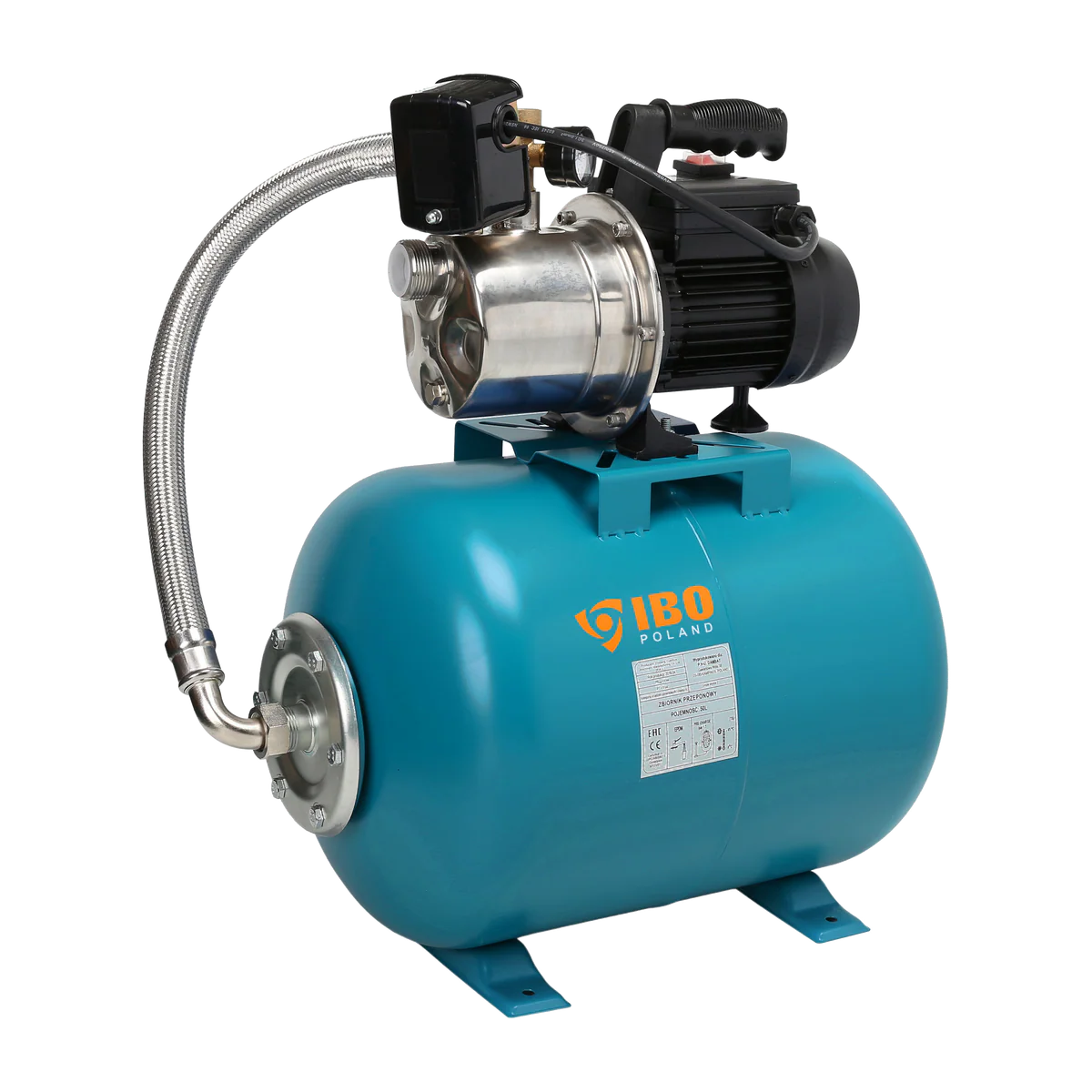 Kit sistem hidrofor cu pompa BJ 45/75 si hidrofor de 24 l, Ibo Dambat IB003218