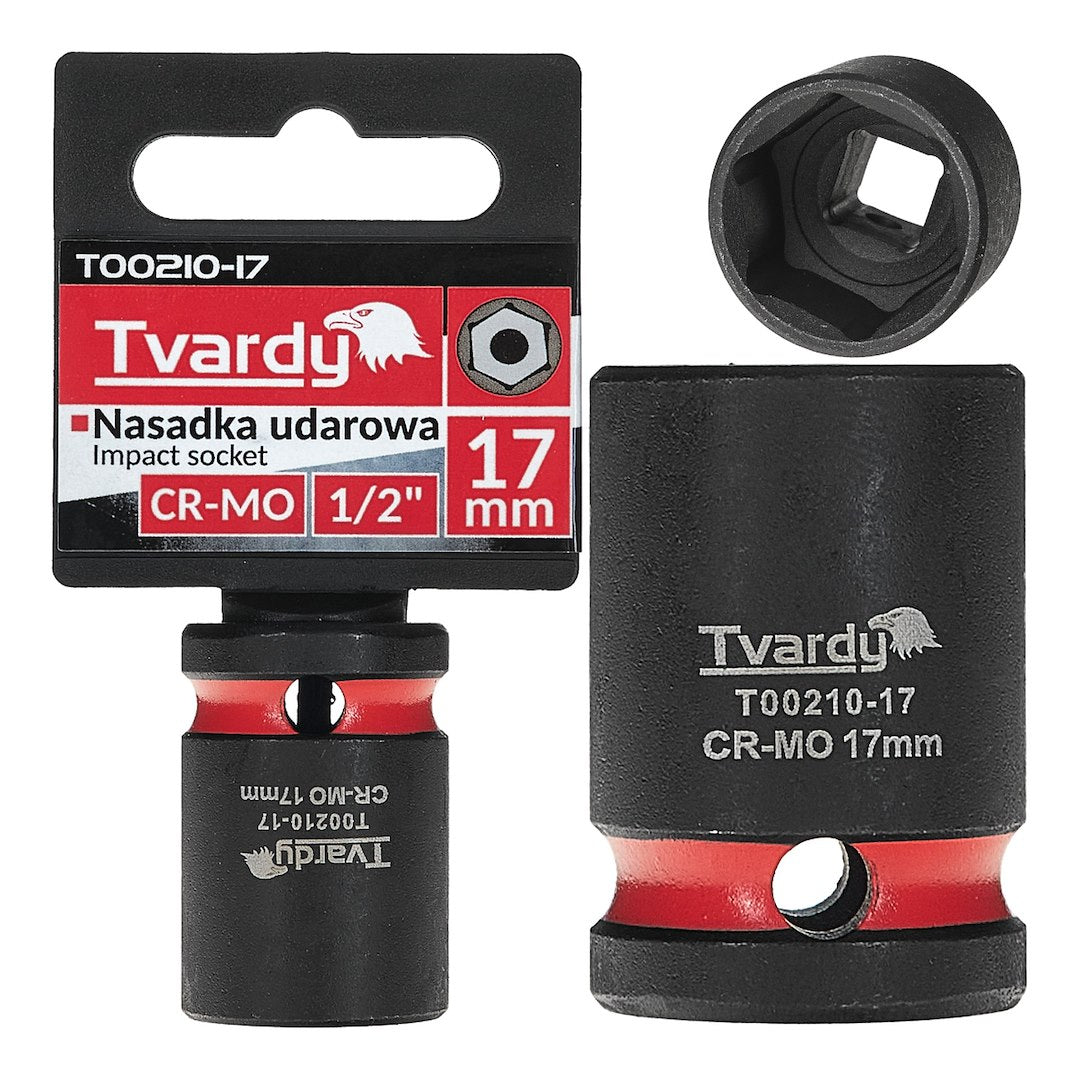 Cheie tubulara de impact in 6 puncte, 1 / 2", 17 mm, Tvardy T00210-17