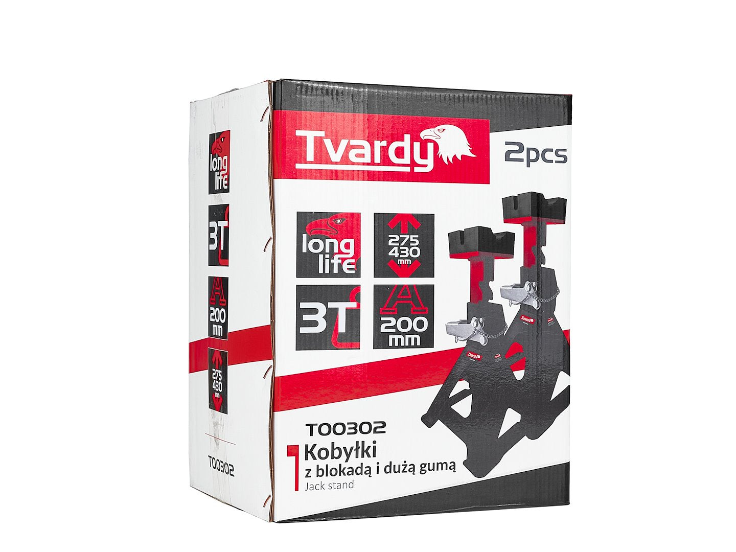 Set 2 capre auto cu mecanism de blocare, 3 T, Tvardy T00302