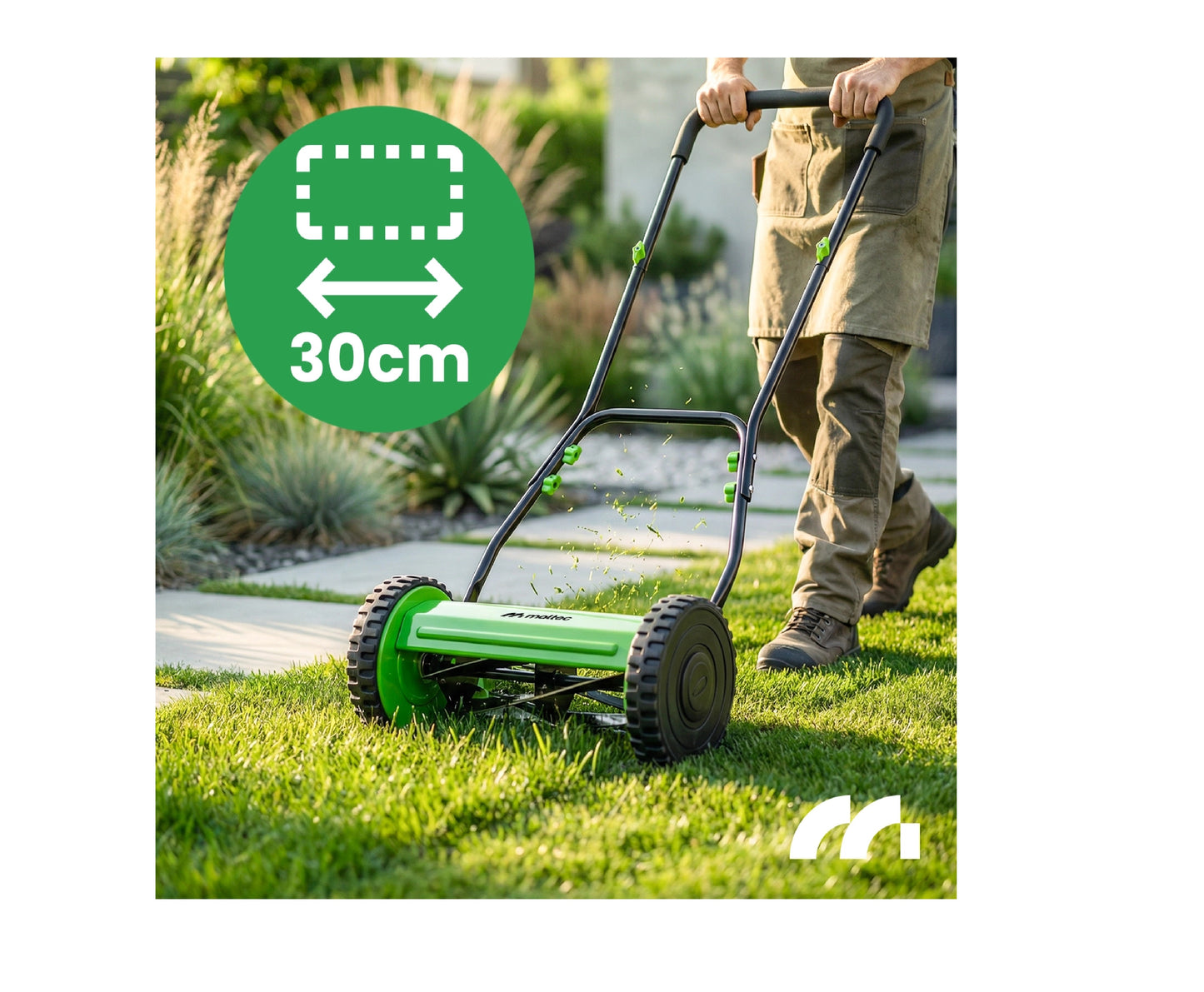 Masina de tuns iarba manuala MasterBlade300, cos colector 22 l, latime taiere 30 cm, MalTec 114106