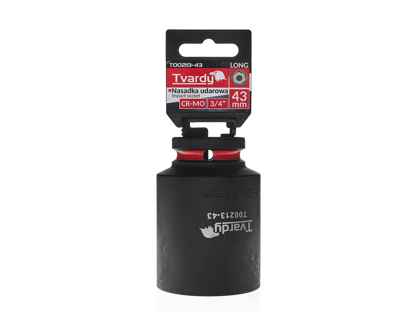 Cheie tubulara de impact in 6 puncte 3 / 4", 43 mm, Cr-Mo, Tvardy T00213-43