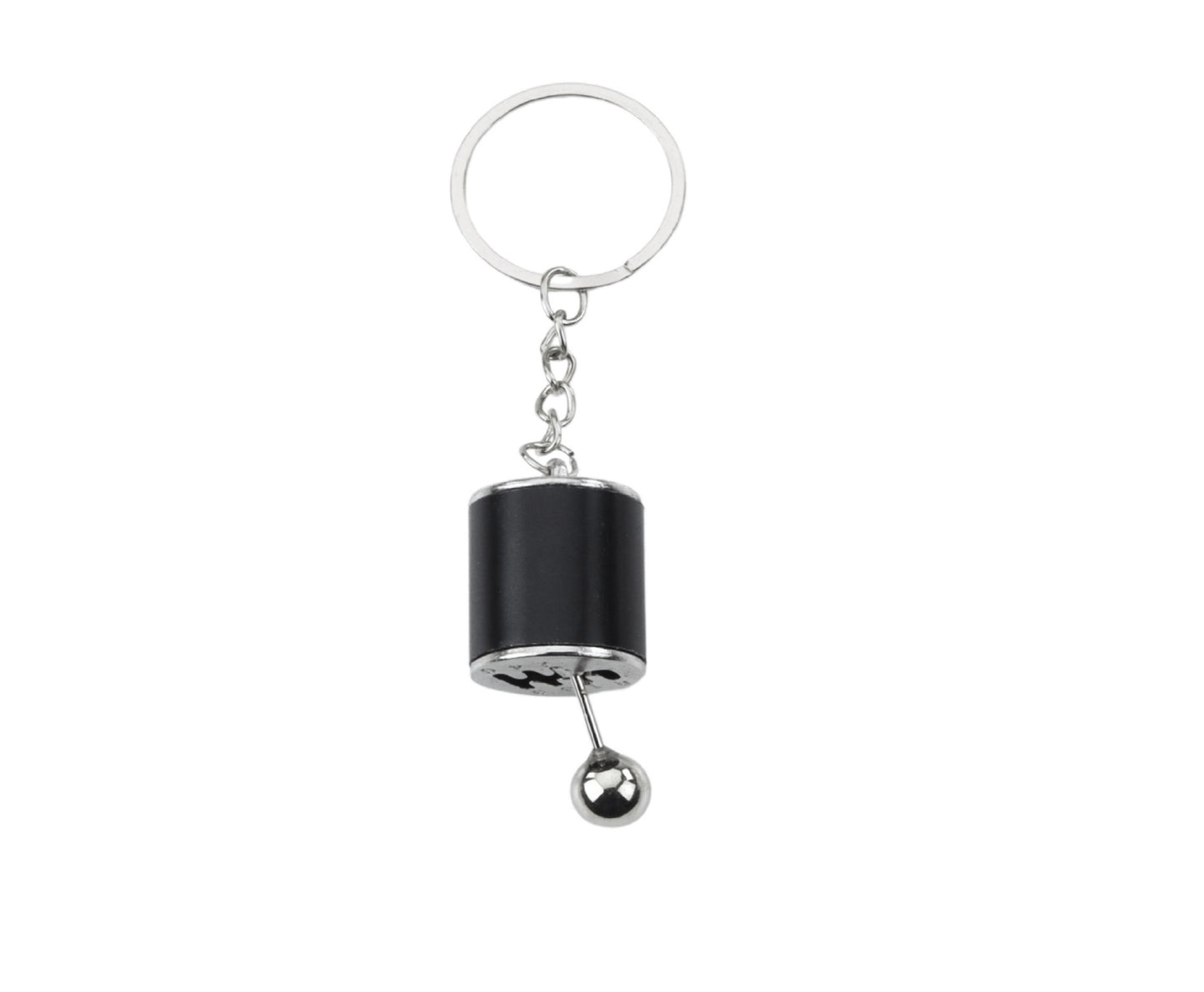 Breloc metalic pentru chei cutie de viteze, 5 x 2.5 cm, negru, Lean 26208