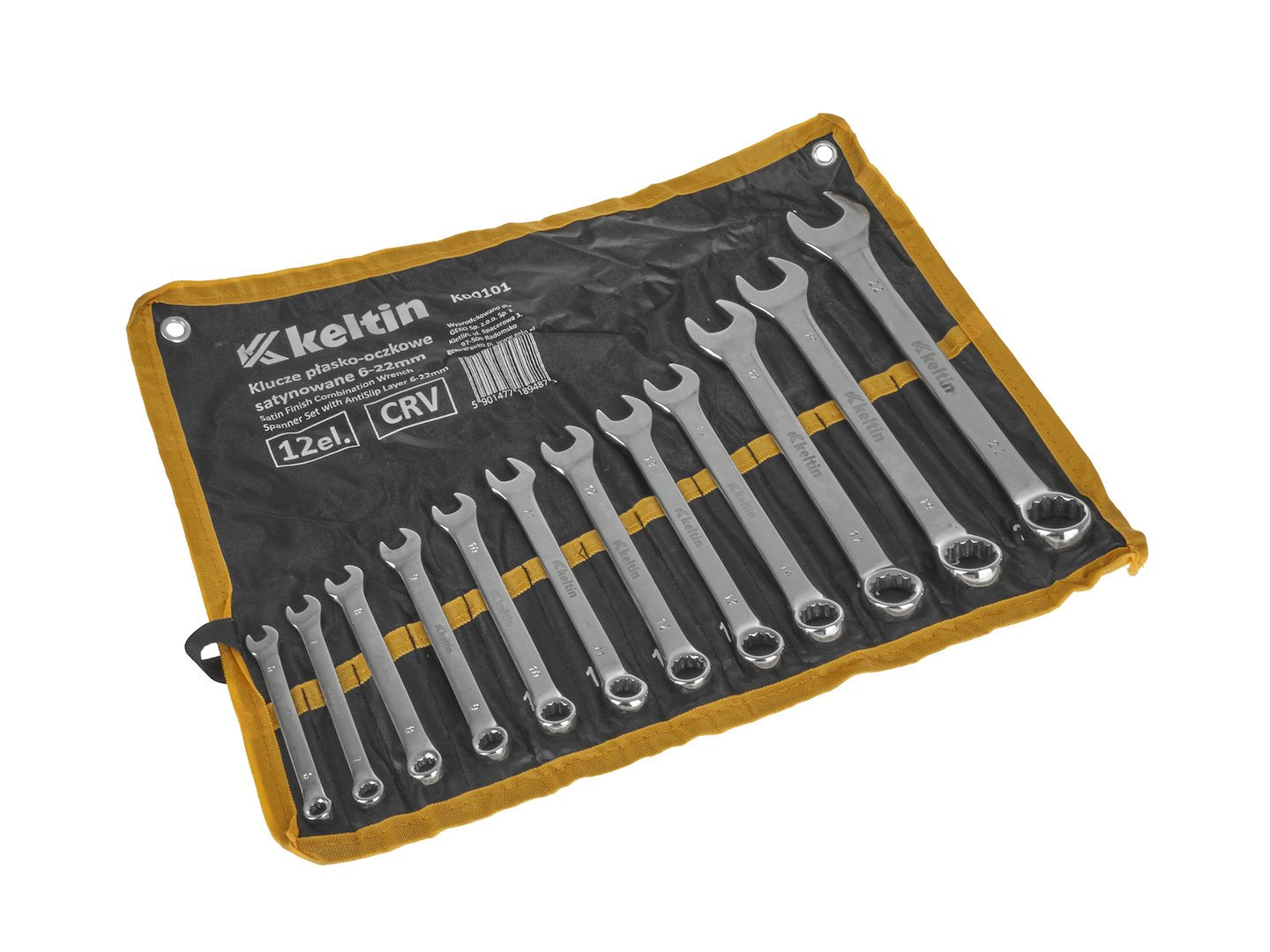 Set chei combinate cu finisaj satinat, 6-22 mm, Cr-V, 12 bucati, Keltin K00101