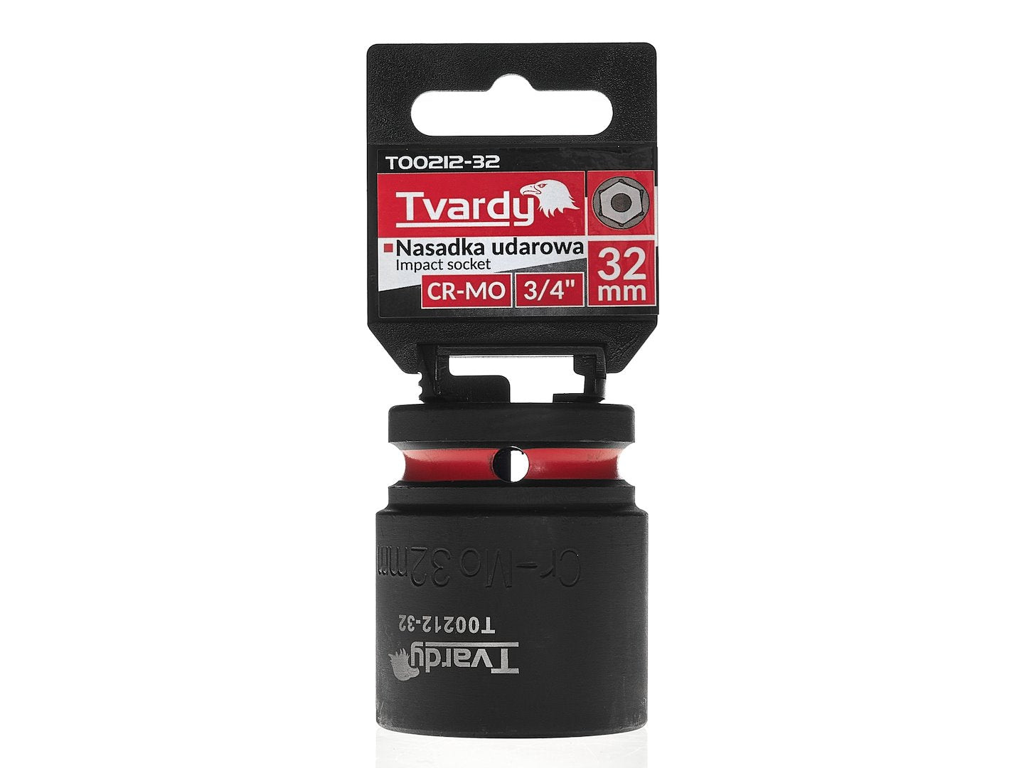 Cheie tubulara de impact in 6 puncte 3 / 4", 32 mm, Cr-Mo, Tvardy T00212-32