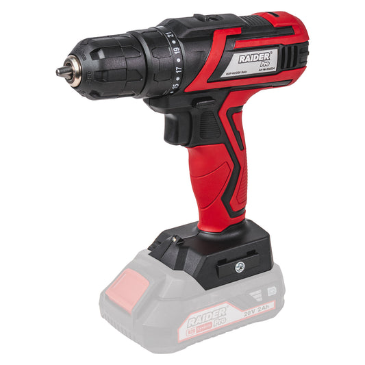 Masina de gaurit RDP-KCD20 Solo (fara acumulator si incarcator), 2 viteze, 10 mm, 44 Nm, Raider 030234