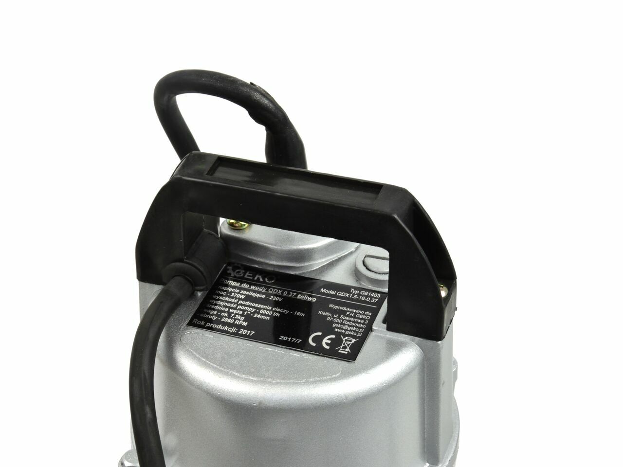 Pompa de apa submersibila Geko QDX 0,37 L-TECH, G81403