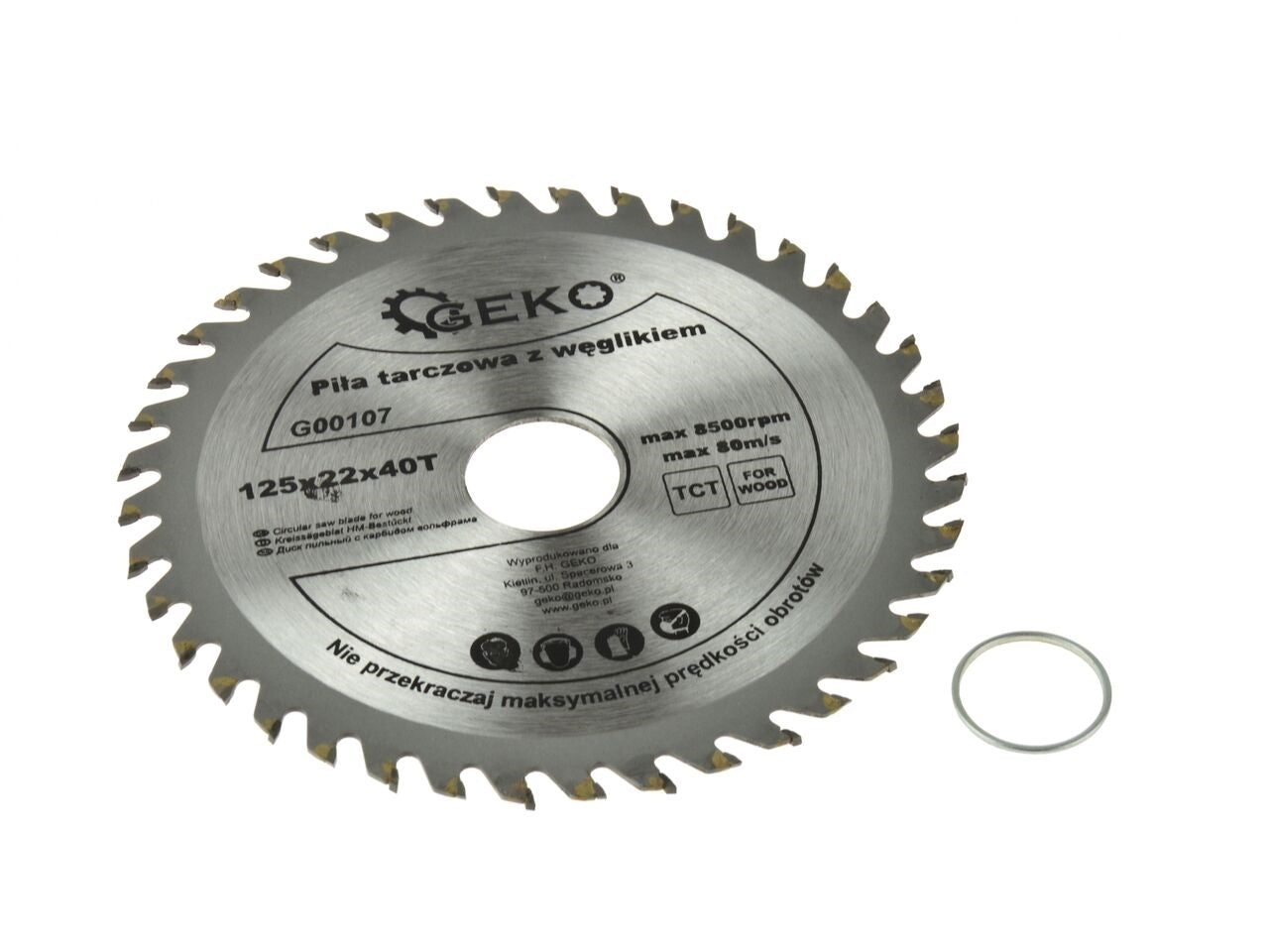 Disc circular pentru lemn 125x22x40T, GEKO G00107